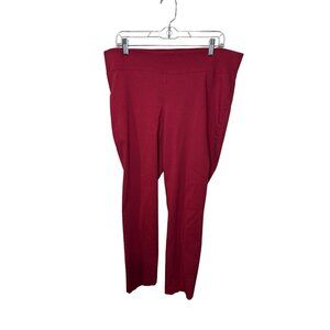 Torrid Red Stretch Skinny Pants Women Size 2X Elastic Waistband Comfortable Fit
